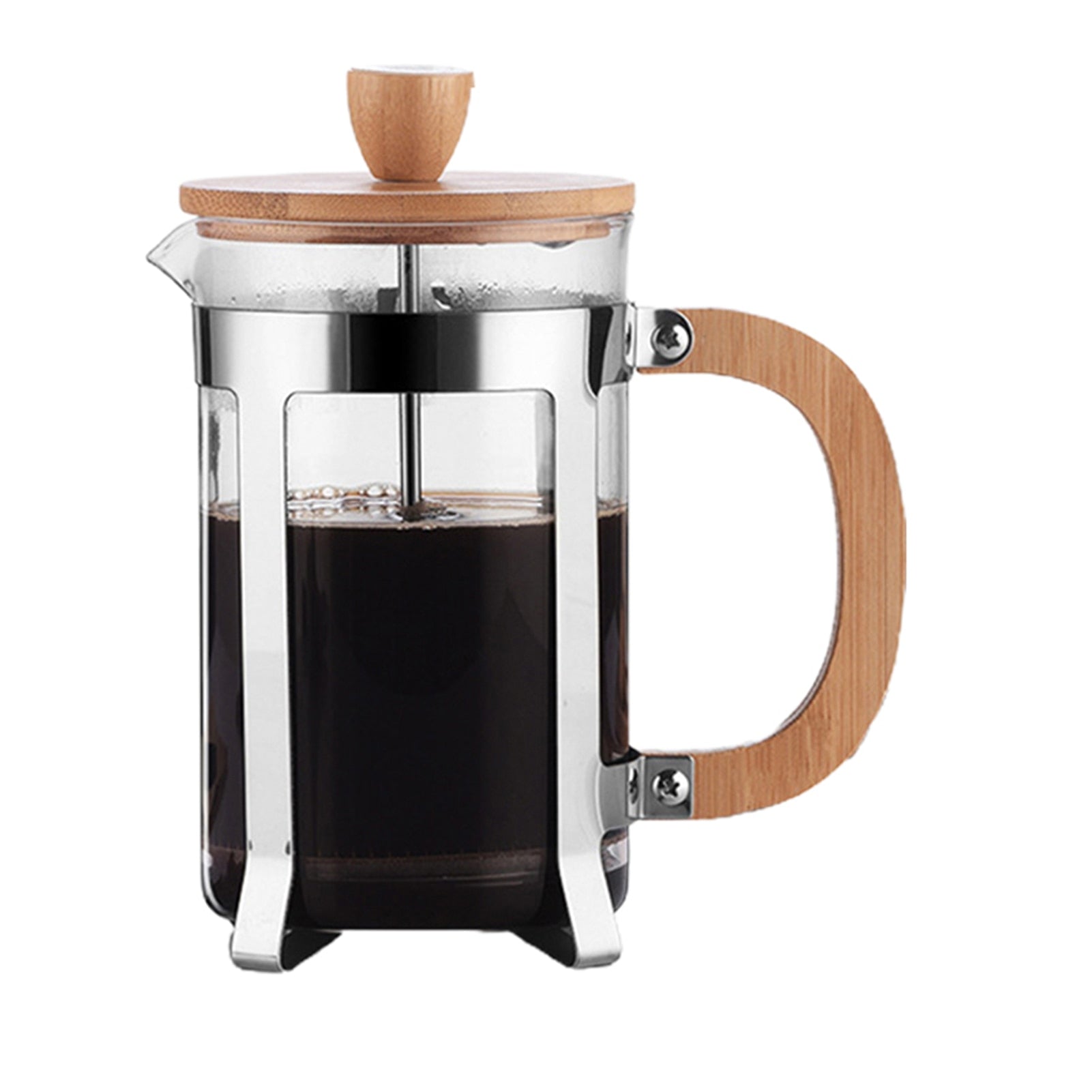 Wooden Handle French Press Coffee Maker - Fourmile Coffee