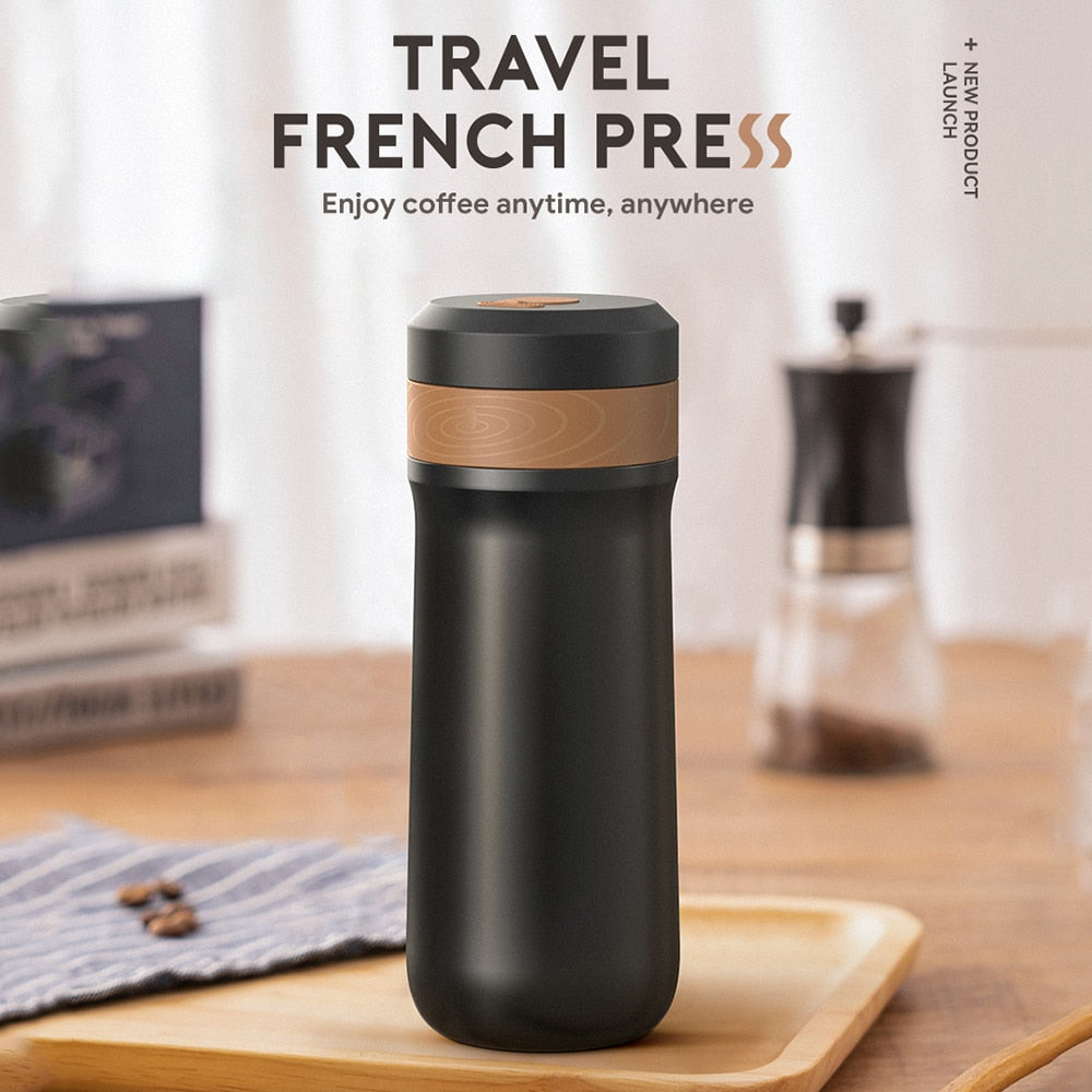 2 In 1 Portable Travel French Press Coffee Maker - Fourmile Coffee
