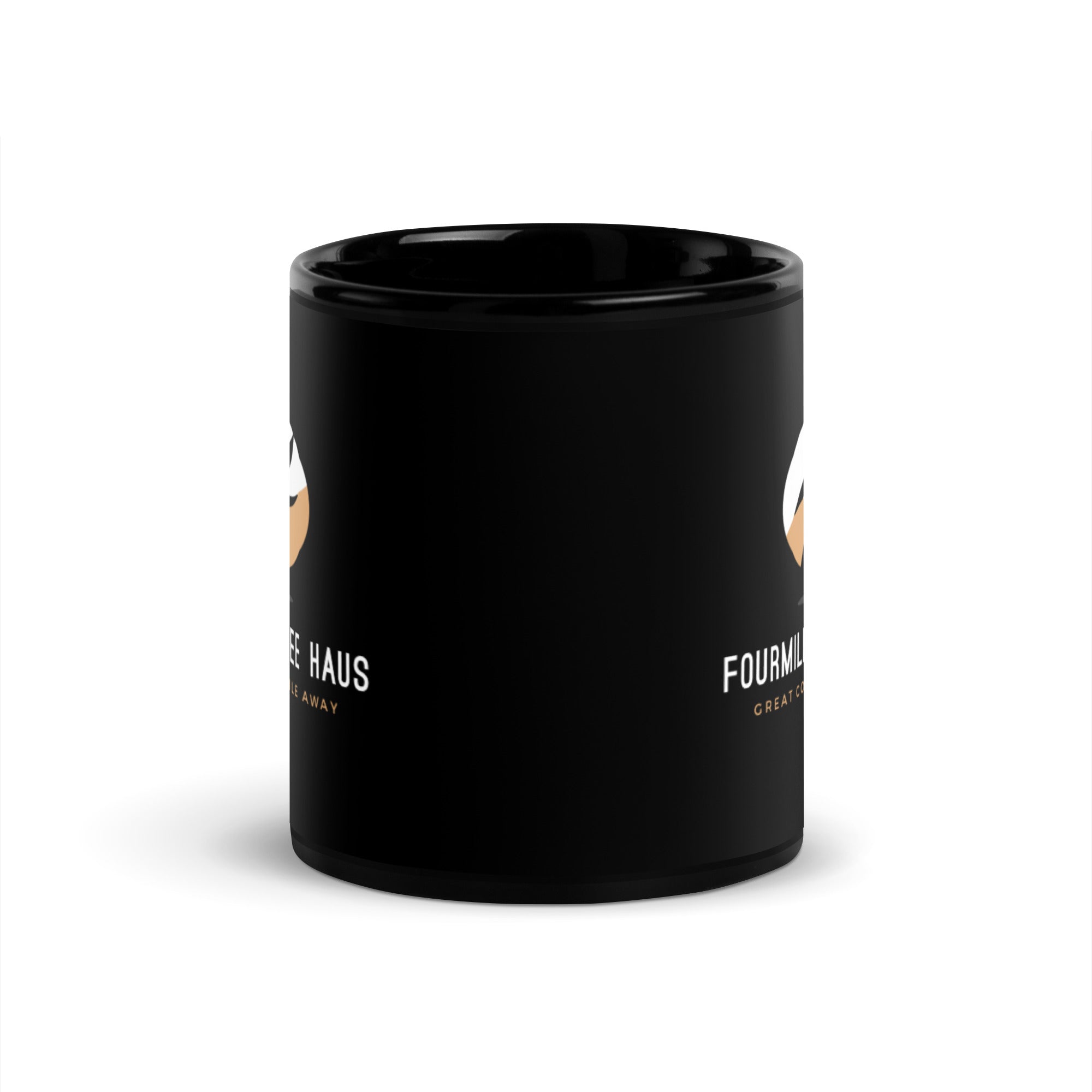 Fourmile Coffee Haus Black Glossy Mug - Fourmile Coffee