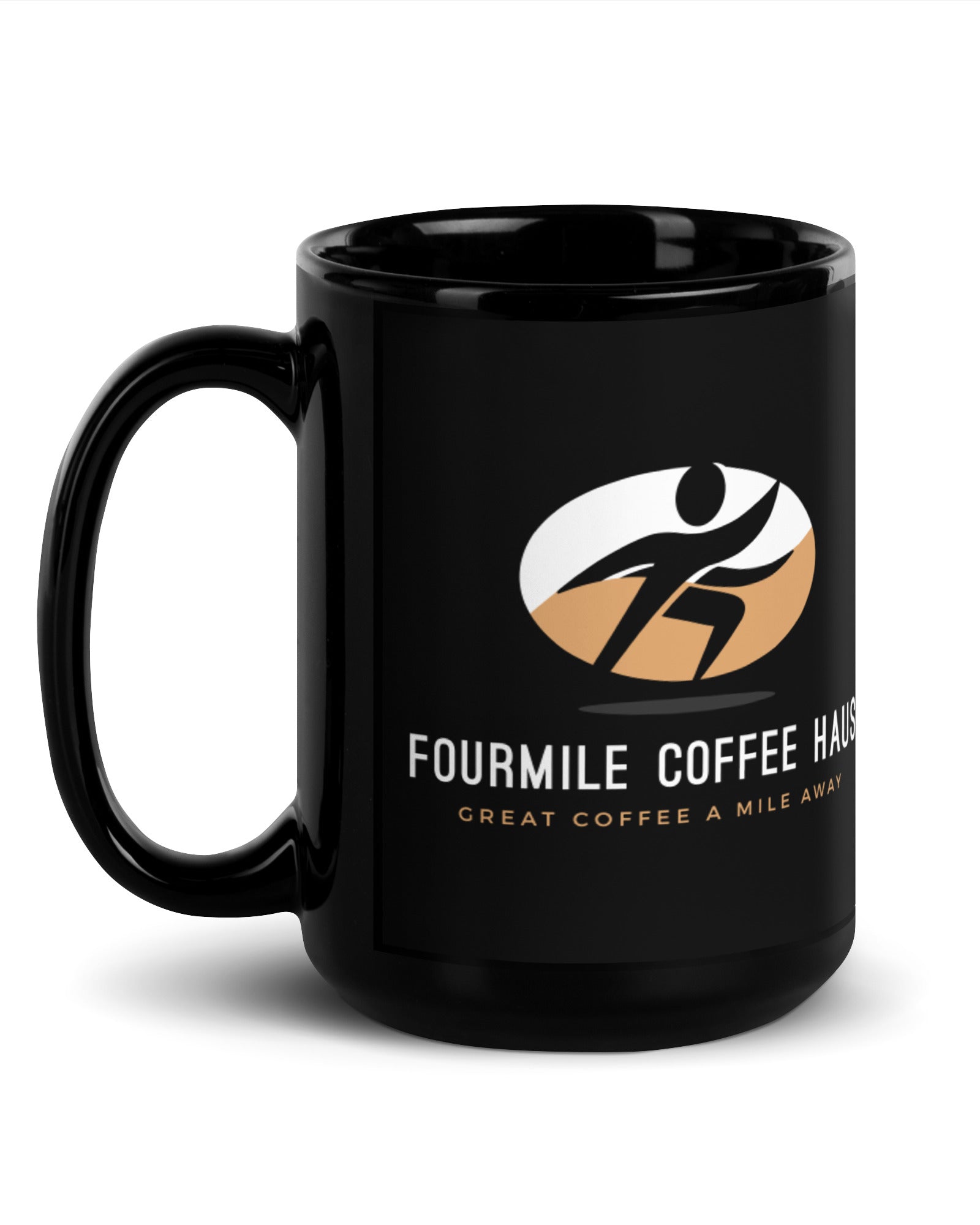 Fourmile Coffee Haus Black Glossy Mug - Fourmile Coffee