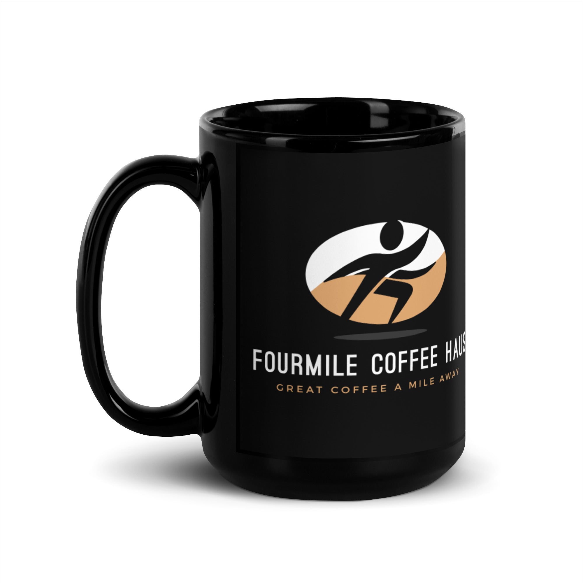 Fourmile Coffee Haus Black Glossy Mug - Fourmile Coffee