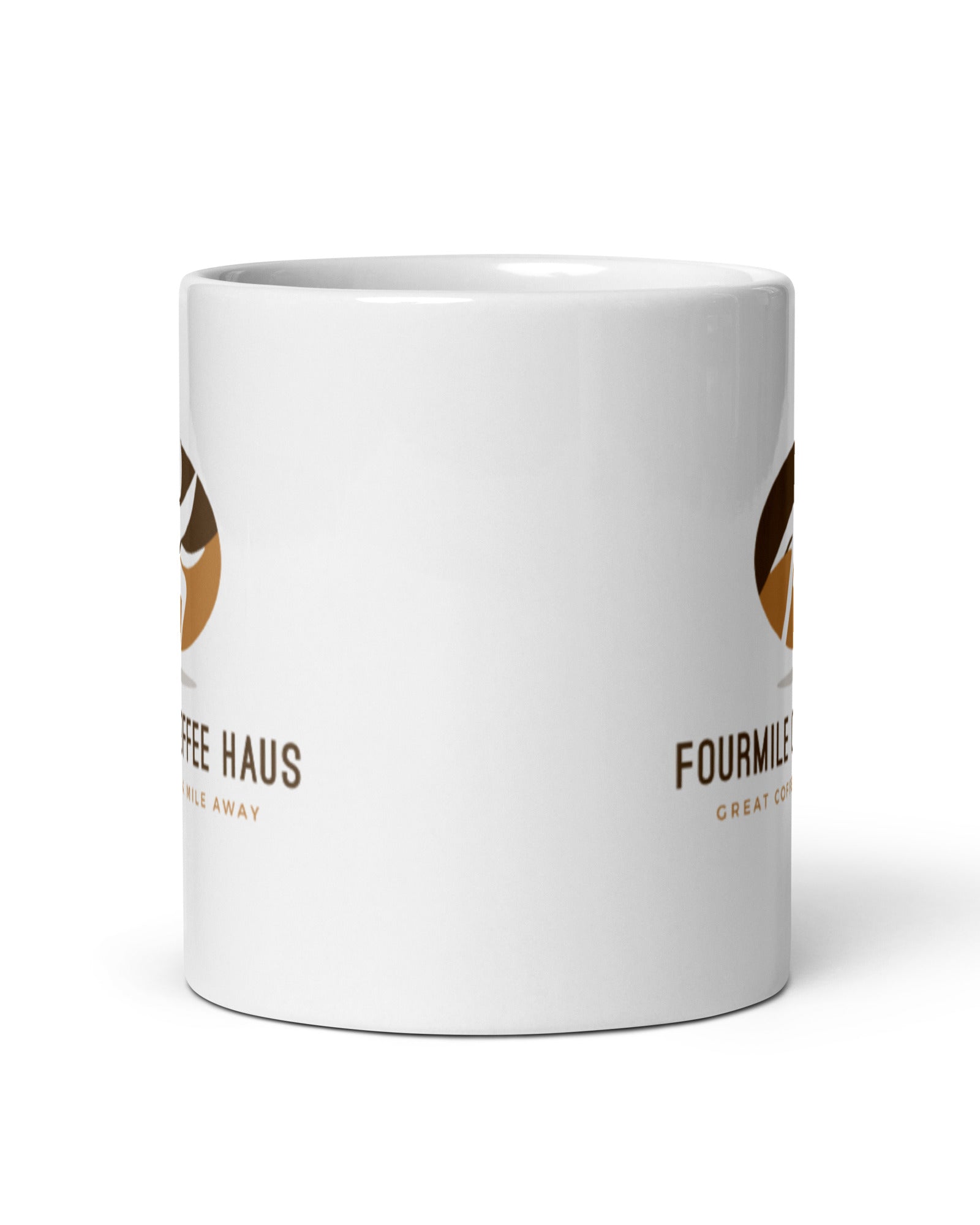 Fourmile Coffee Haus White Glossy Mug - Fourmile Coffee