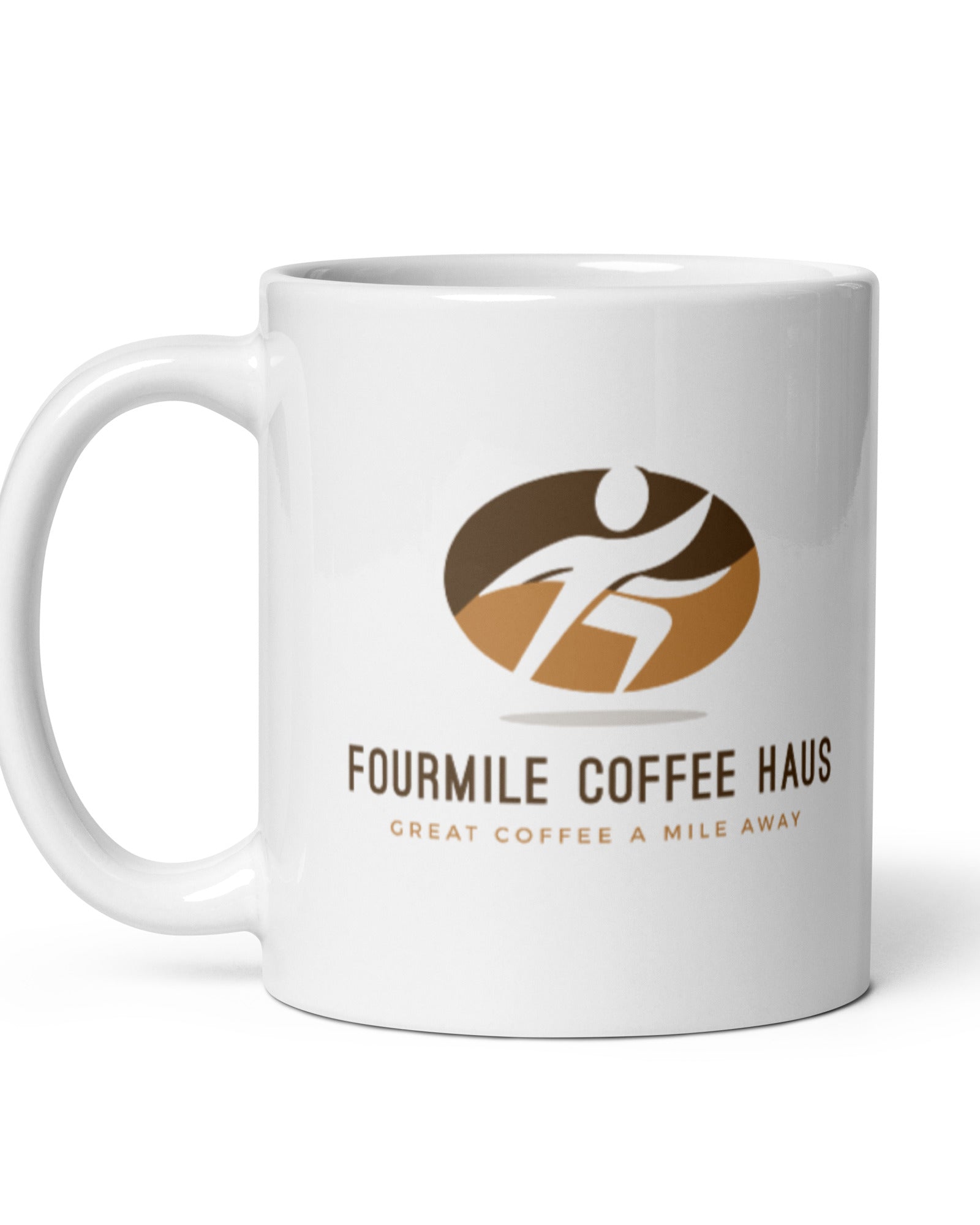 Fourmile Coffee Haus White Glossy Mug - Fourmile Coffee