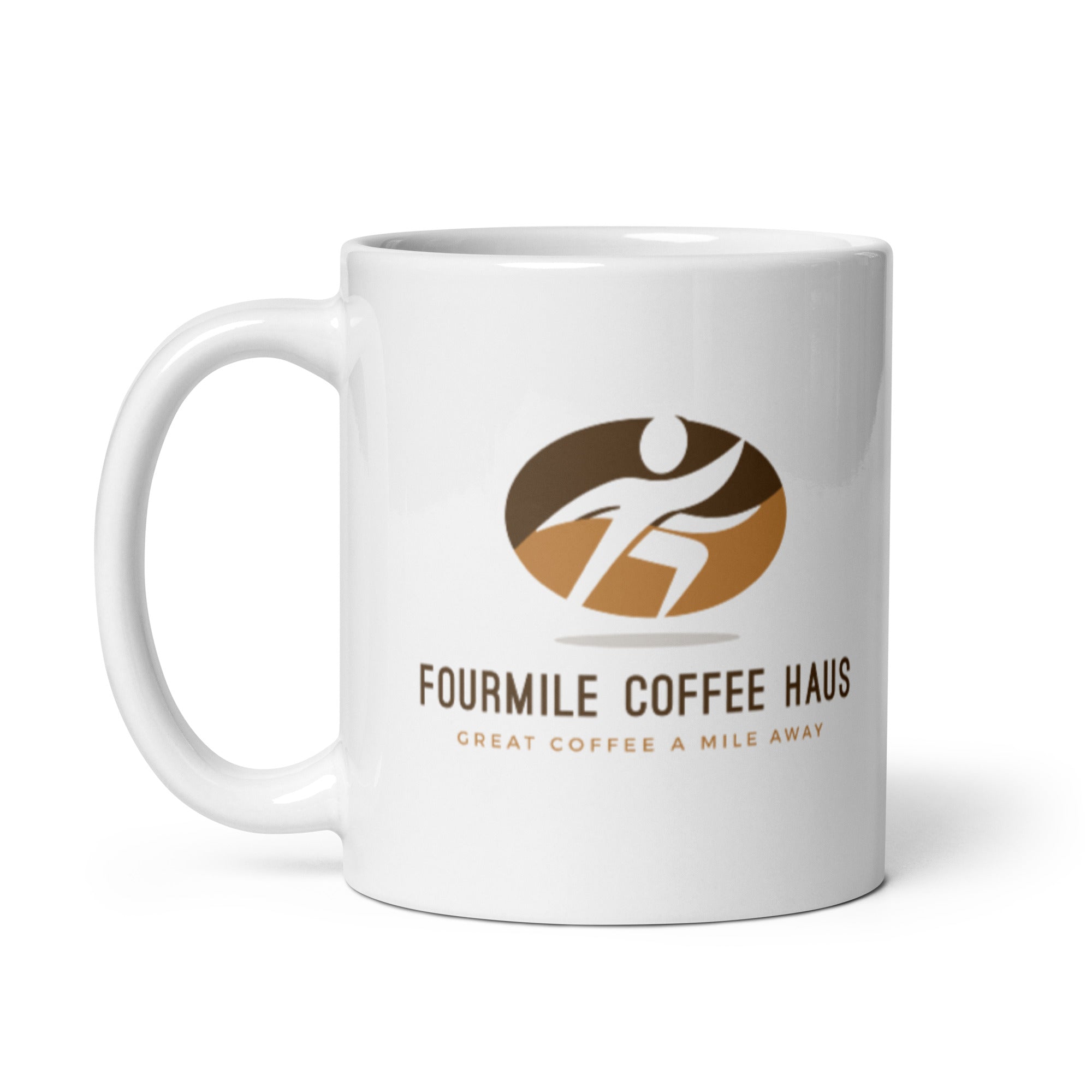 Fourmile Coffee Haus White Glossy Mug - Fourmile Coffee