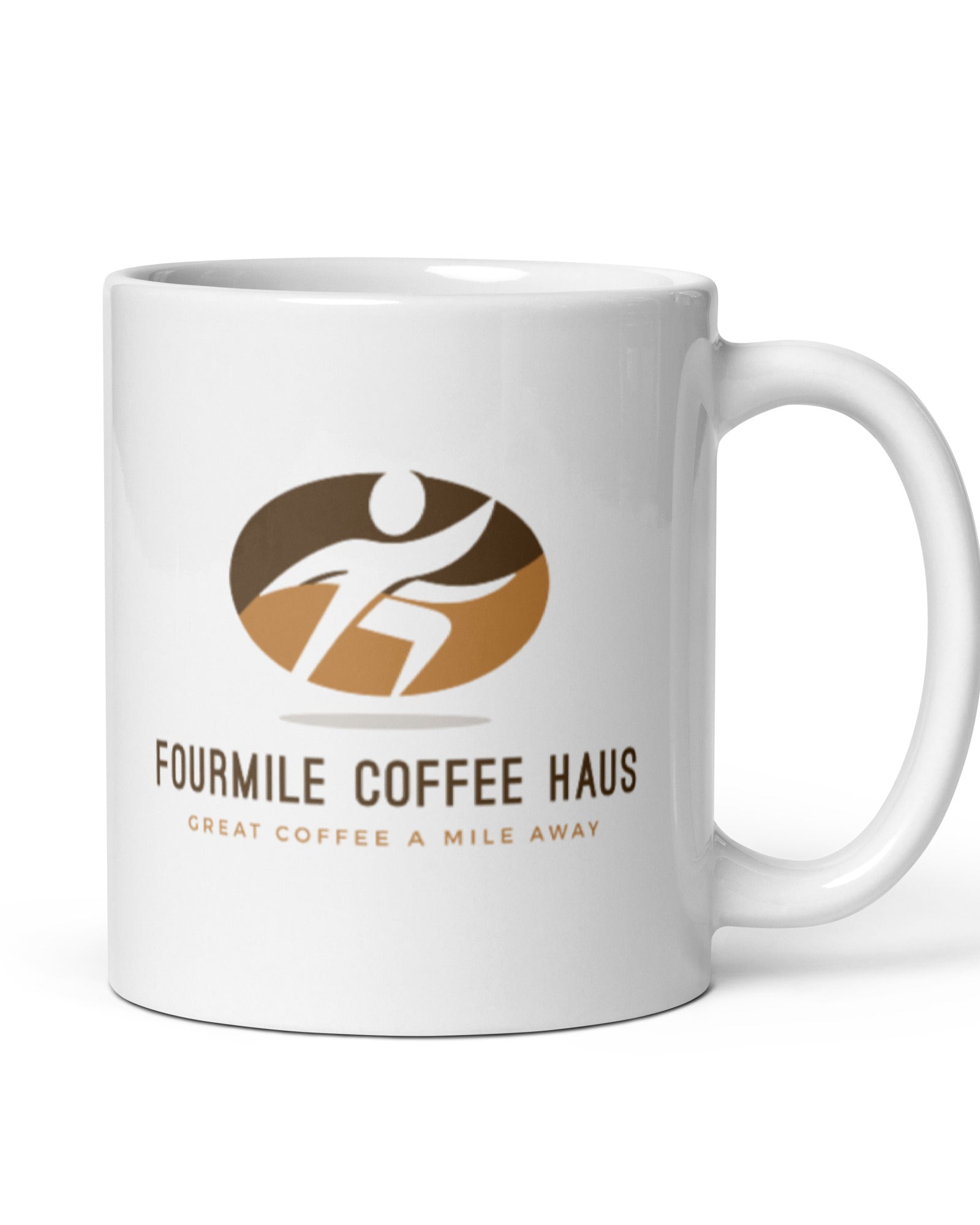 Fourmile Coffee Haus White Glossy Mug - Fourmile Coffee