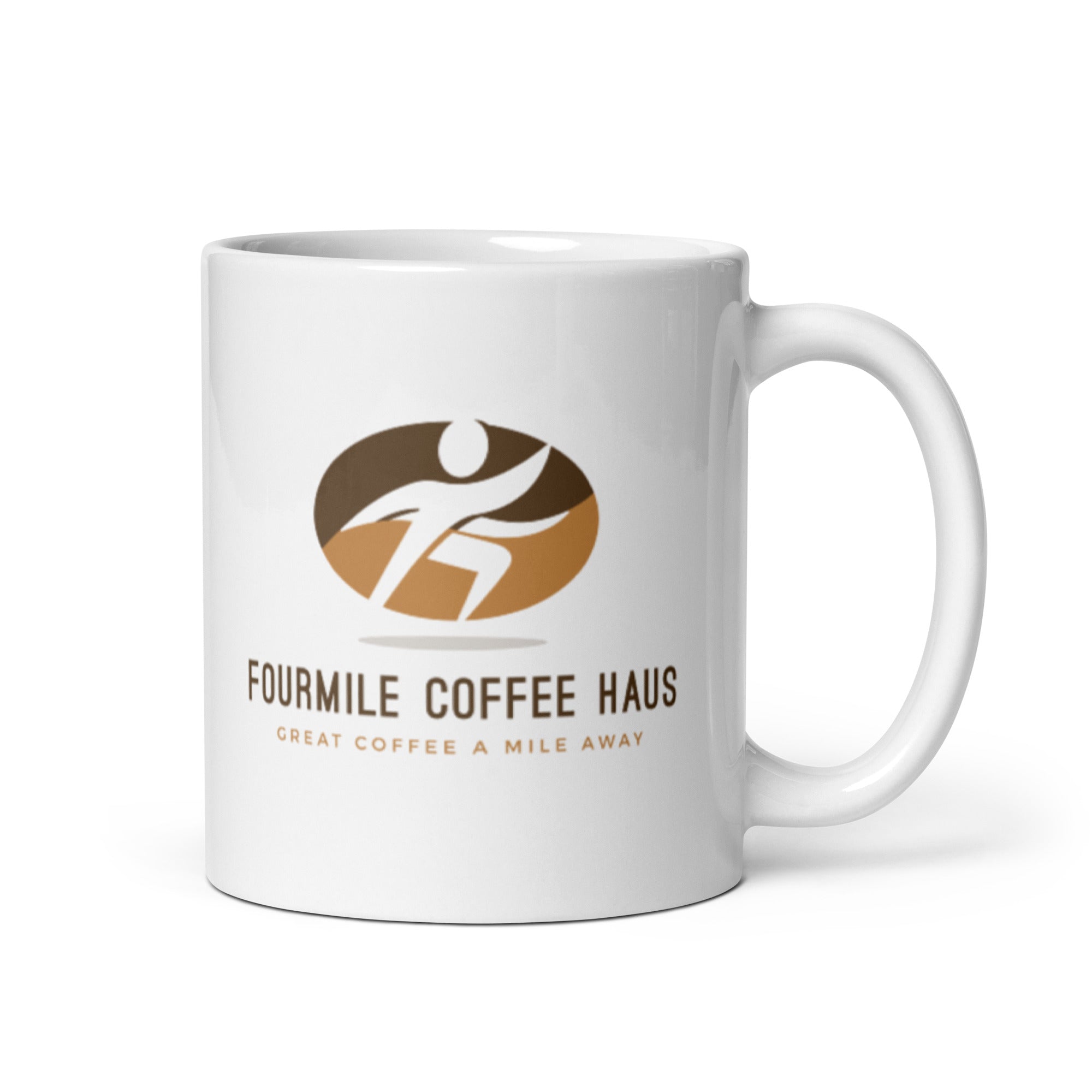 Fourmile Coffee Haus White Glossy Mug - Fourmile Coffee
