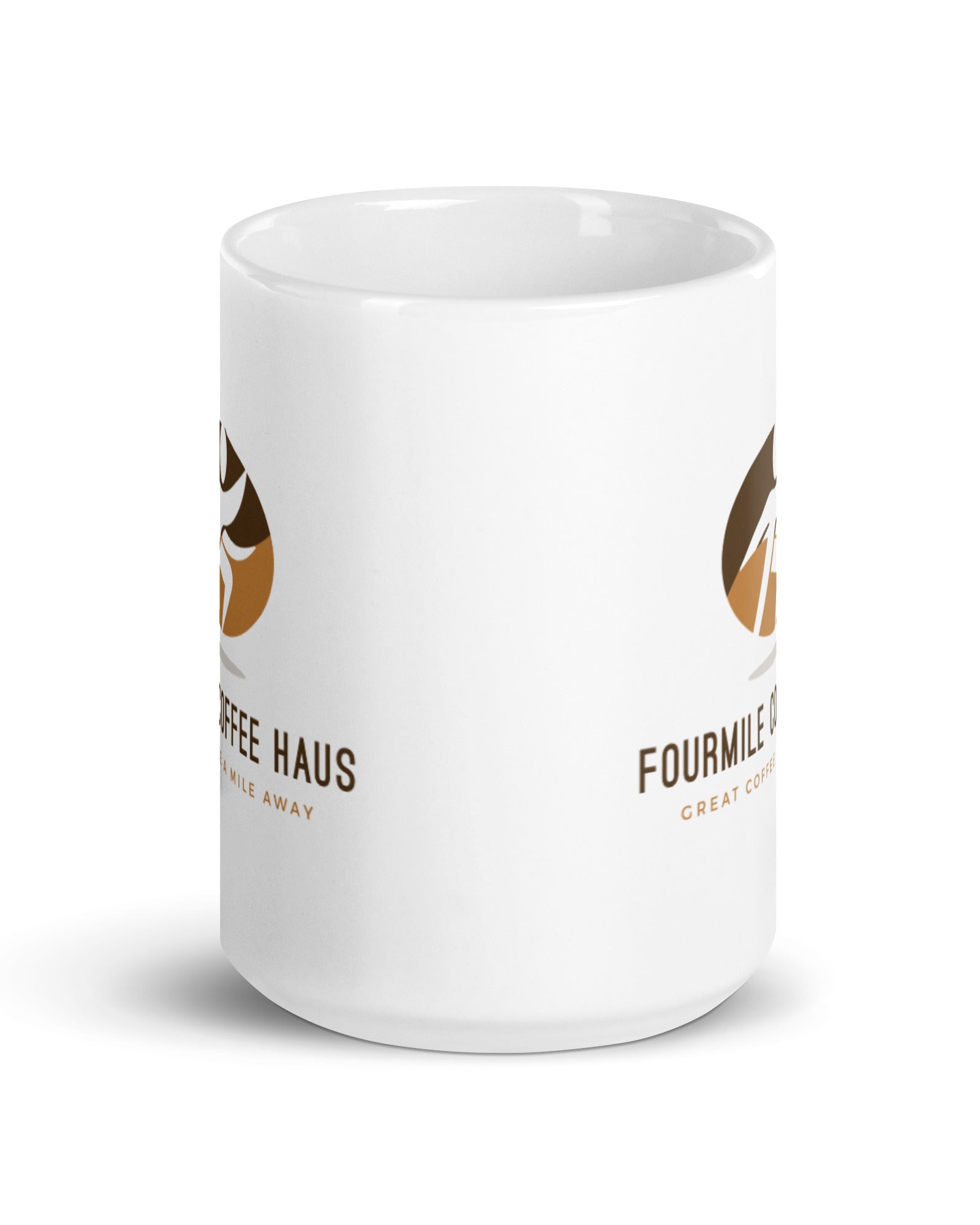 Fourmile Coffee Haus White Glossy Mug - Fourmile Coffee