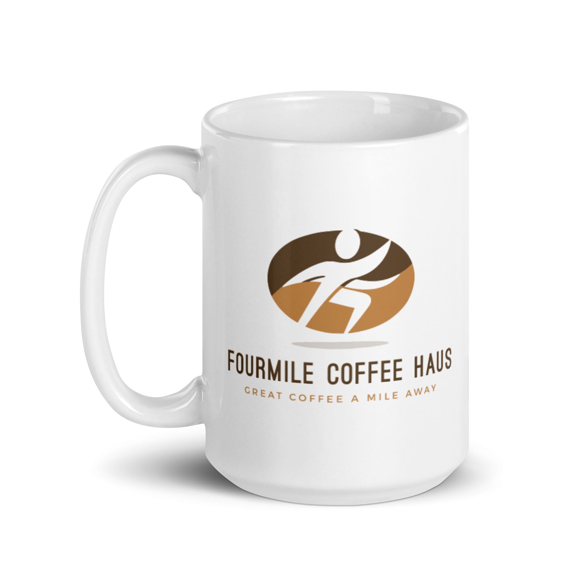 Fourmile Coffee Haus White Glossy Mug - Fourmile Coffee