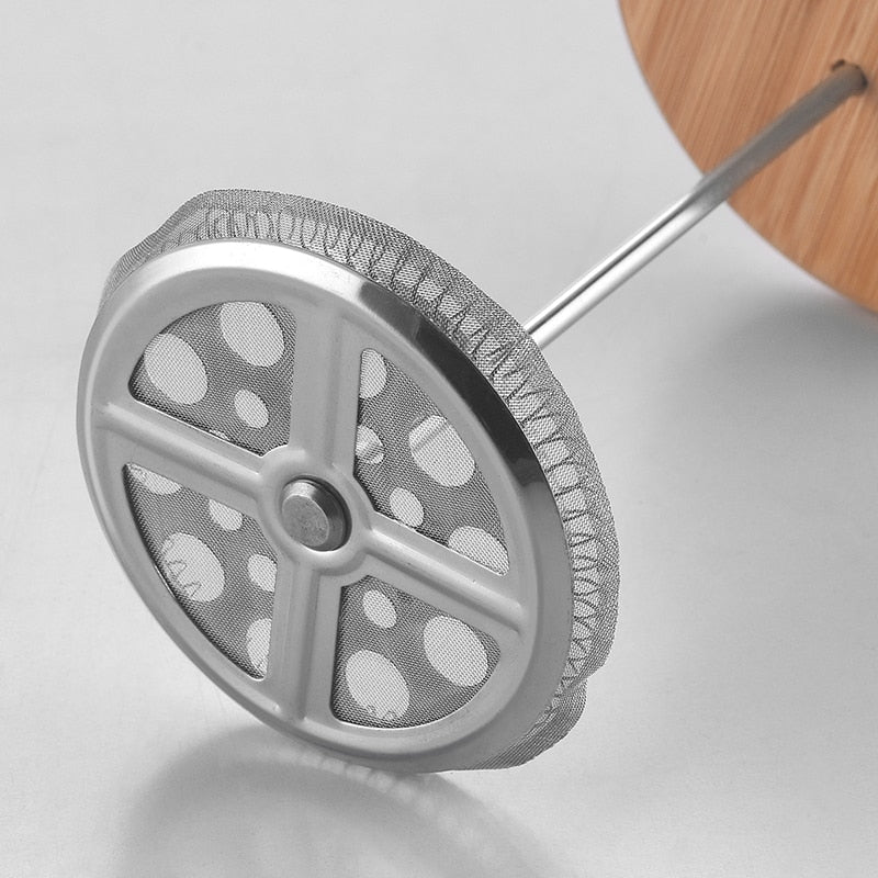 Wooden Handle French Press Coffee Maker - Fourmile Coffee