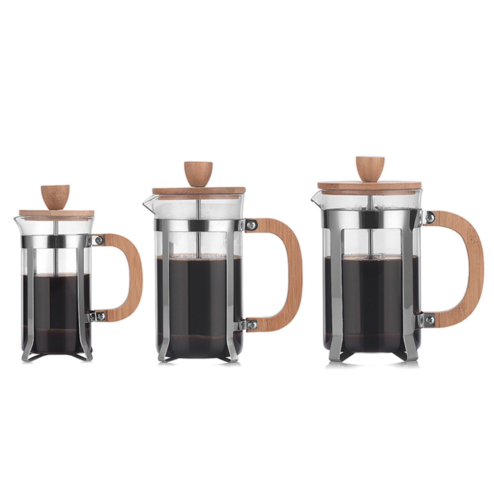 Wooden Handle French Press Coffee Maker - Fourmile Coffee