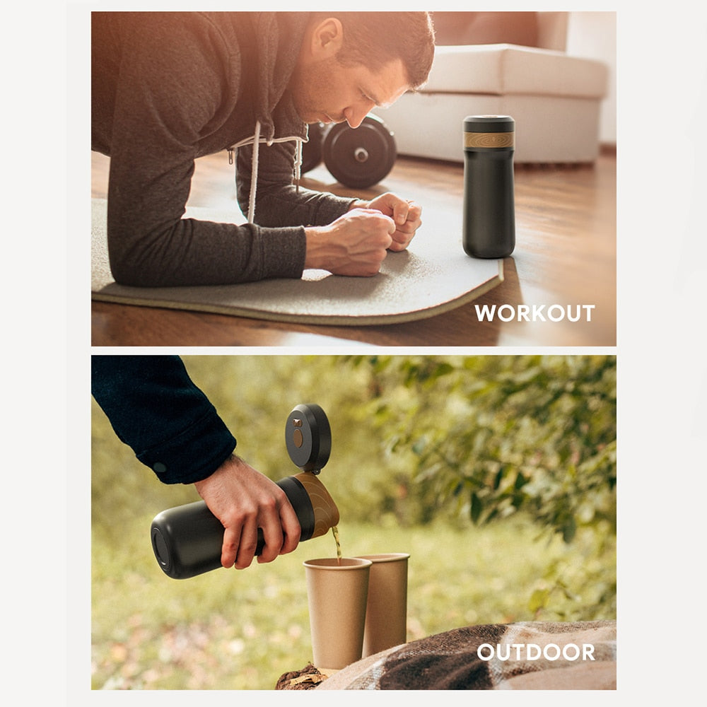 2 In 1 Portable Travel French Press Coffee Maker - Fourmile Coffee