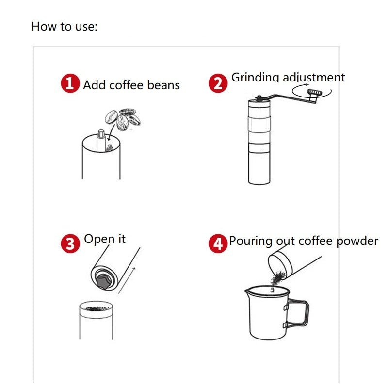 Hand Held Manual Coffee Bean Grinder - Fourmile Coffee