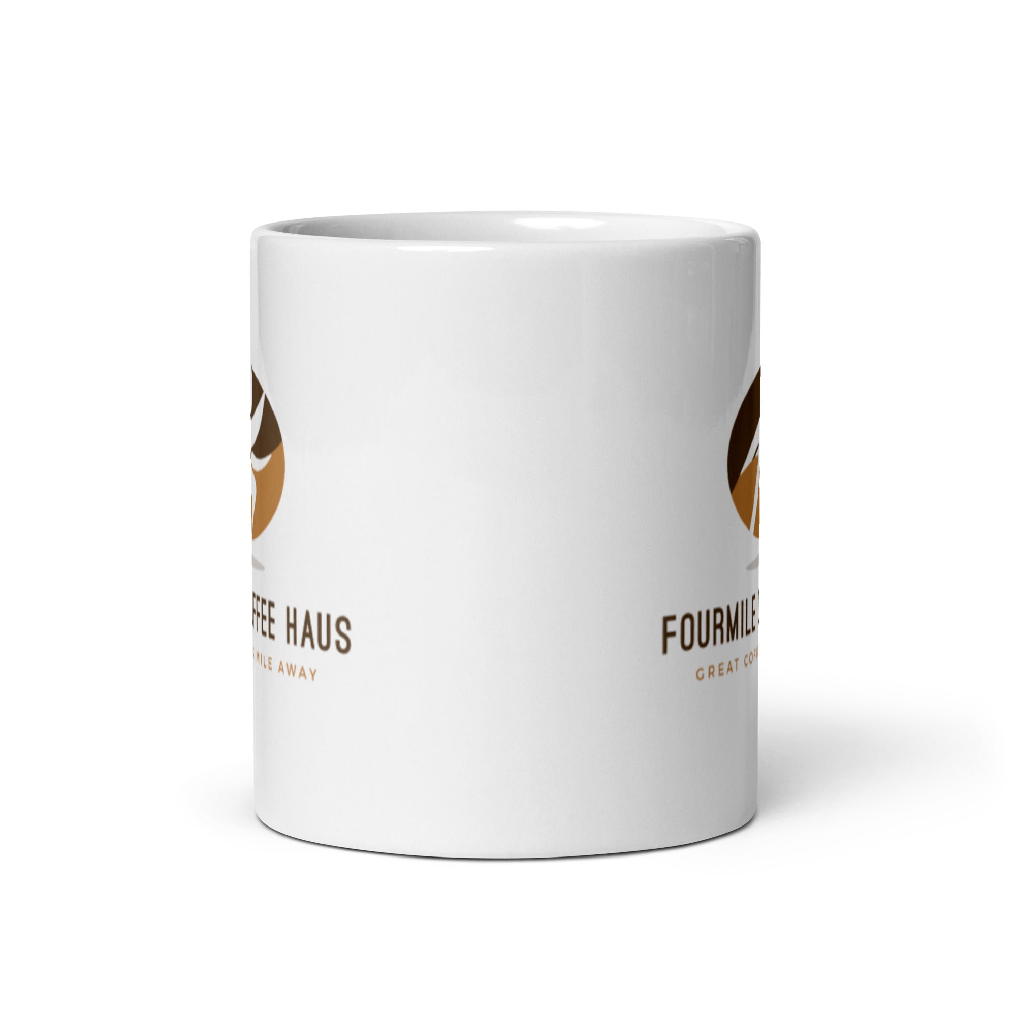 Fourmile Coffee Haus White Glossy Mug - Fourmile Coffee