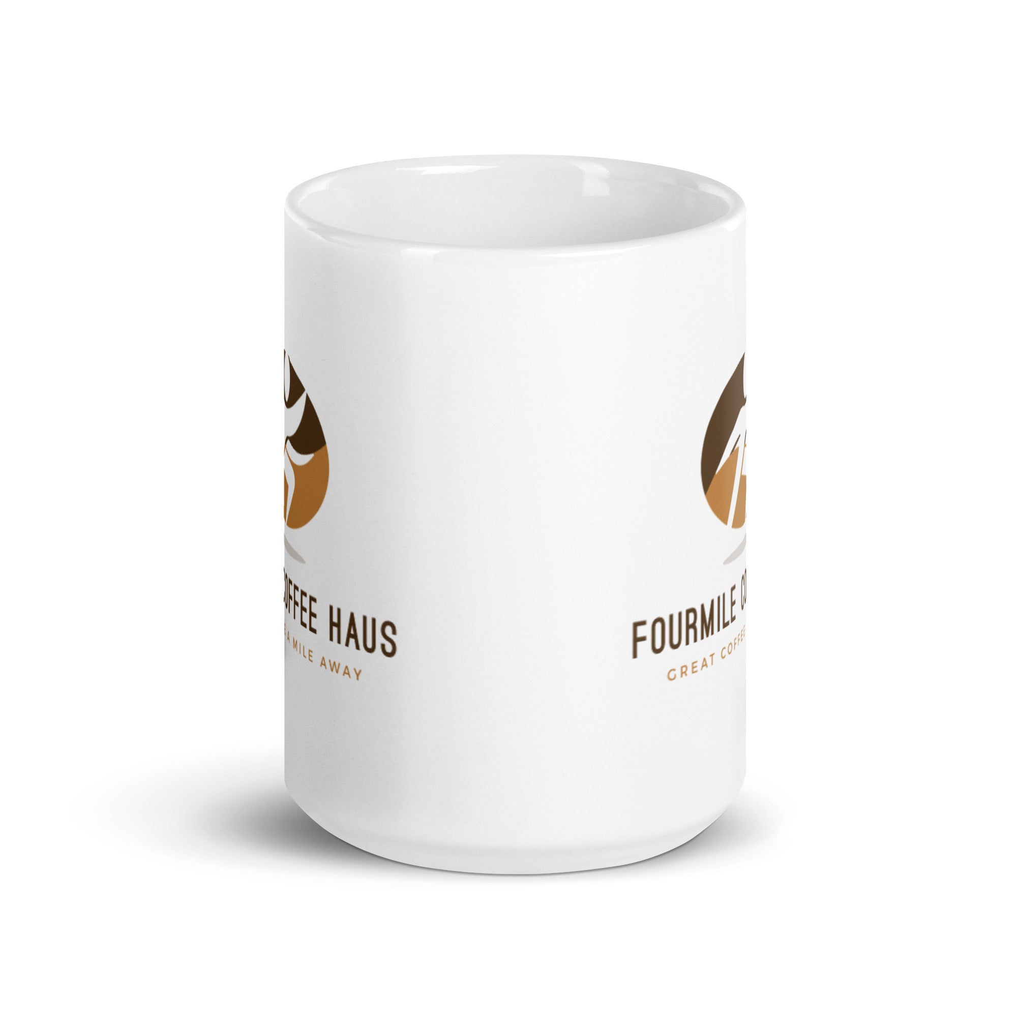 Fourmile Coffee Haus White Glossy Mug - Fourmile Coffee